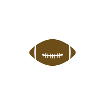 American football ball icon.  Flat design.