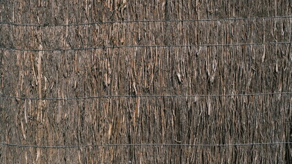 texture of a straw fence
