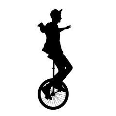 Person Riding Unicycle Silhouette © adidesigner23