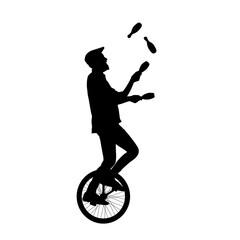 Person Riding Unicycle Silhouette