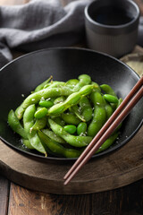 steamed edamame beans