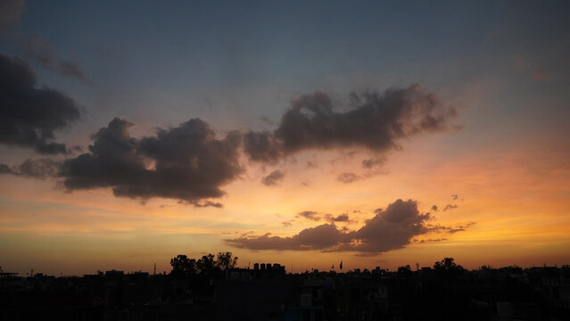 after sunset beautiful cloudy sky image hd.