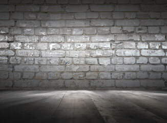 old interior with brick wall