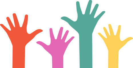 Hand up isolated transparency background.