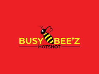Busy Bee'z hotshot logo design vector template.eps