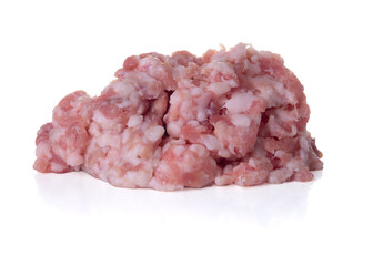 Raw fresh minced meat isolated on white background,Pork mince