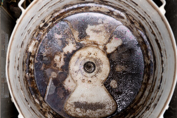 The cleaning of a washing machine,Inside of the washer drum