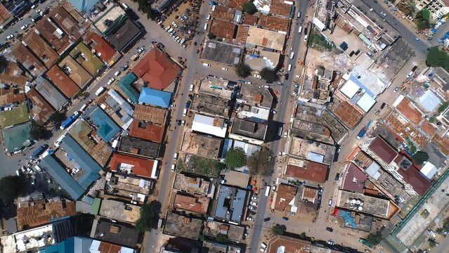 Aerial view of the Morogoro town in Tanzania