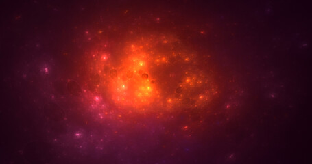 3D rendering abstract colorful fractal light background