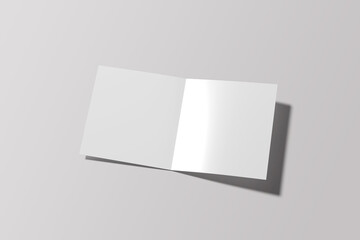 Square Bifold Blank Mockup for Elegant Brochure