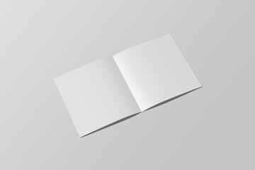 Square Bifold Blank Mockup for Elegant Brochure