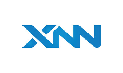 initial letters XNN linked monogram, creative modern lettermark logo design, connected letters typography logo icon vector illustration