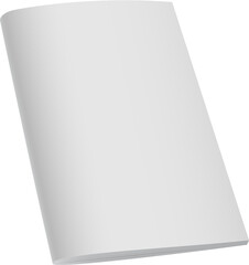 Book Mock Up Template isolated transparent background.