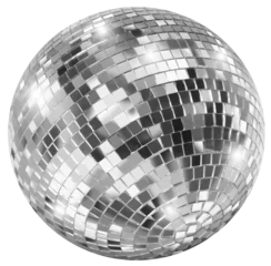 Fotobehang Silver disco mirror ball isolated © Anterovium