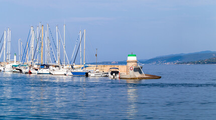 Marina of Propriano, South region of Corsica island, France