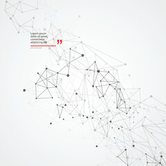 Beautiful structure molecules. Line art pattern with connect dots and lines connect for concept design. Vector abstract background