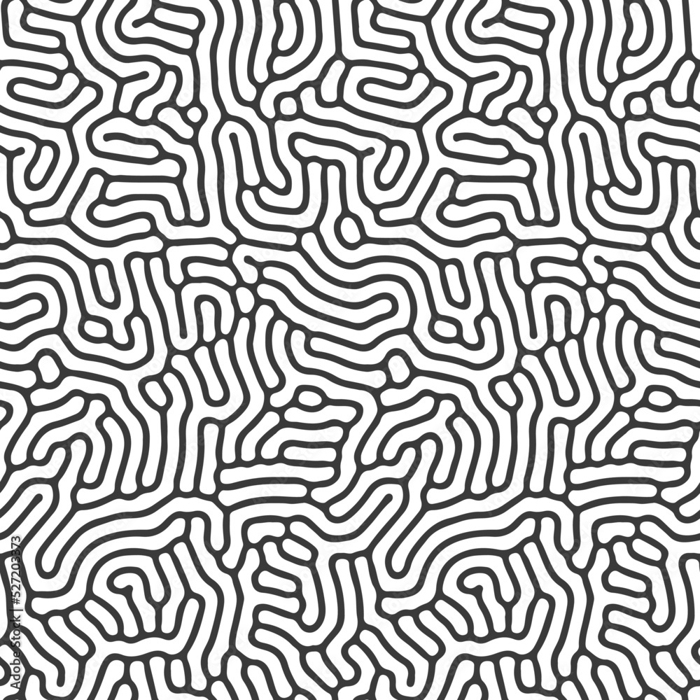 Poster Abstract seamless pattern. Organic curves. Organic seamless pattern.