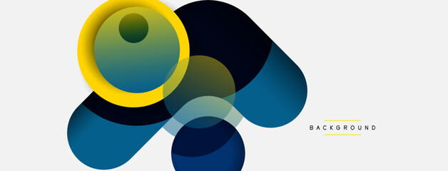 Creative geometric wallpaper. Minimal abstract background. Circles composition vector illustration for wallpaper banner background or landing page