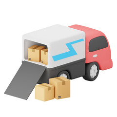 delivery truck 3d icon illustration