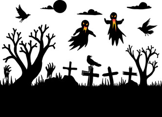 Halloween Silhouette Background
