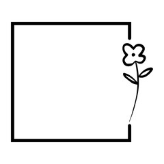 Fototapeta premium floral square frame 