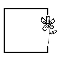floral square frame
