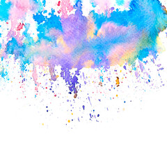 watercolor paint on white background