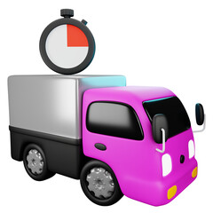 delivery time 3d icon illustration