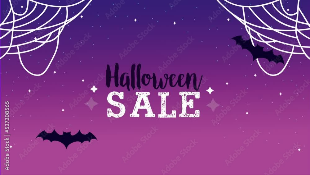 Poster happy halloween sale lettering animation