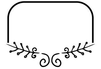 Obraz premium floral frame sign 