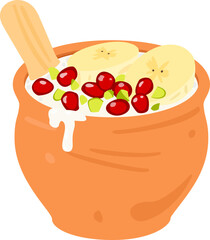 素焼きの器に入ったラッシー