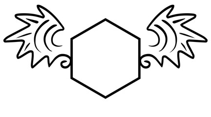art wings hexagon frame
