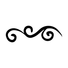 Obraz premium curve swirl line element 