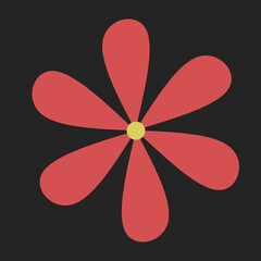 The red and yellow floral motif in the middle with a black background is suitable for clothes motifs, wall designs, ceramic motifs and others
