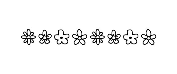 Obraz na płótnie Canvas doodle flowers divider 