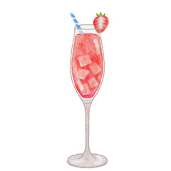 Watercolor cocktail.