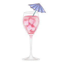 Watercolor cocktail.