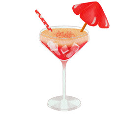 Watercolor cocktail.