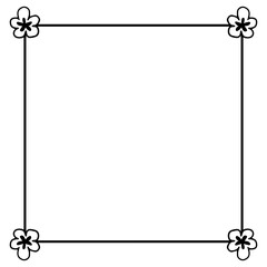 flower square frame
