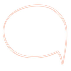Orange speech bubble tangled lines.