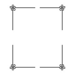 flower rectangle frame
