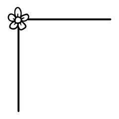Obraz premium flower corner edge 