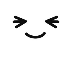 Doodle cute emotion face.