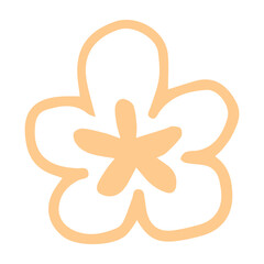 doodle flower element
