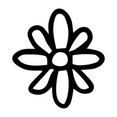 doodle flower element
