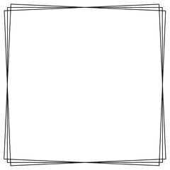 PNG. Black square frame element.