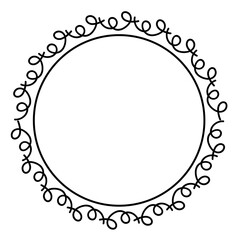 swirl spiral round frame
