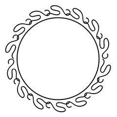 swirl spiral round frame
