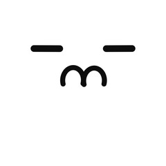 Doodle cute emotion face.