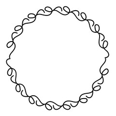 swirl spiral round frame
